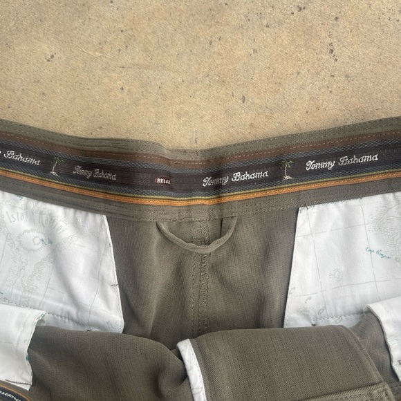 Tommy Bahama Shorts Mens 38 Green 100% Silk Relax Pleated Casual Vacation - Picture 5 of 6